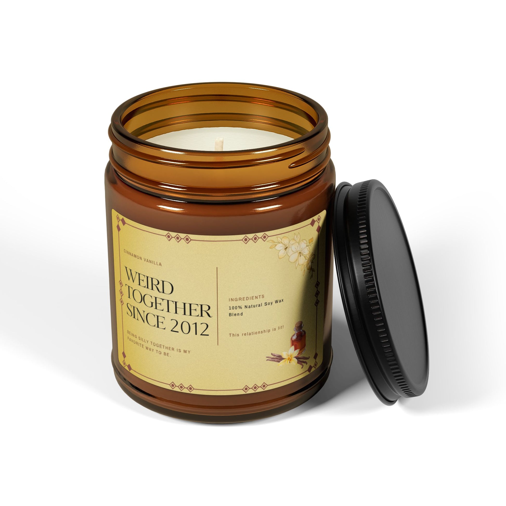 Weird Together Since [Custom] Candle | Scented Soy Amber Jar - You're My Kind of Weird