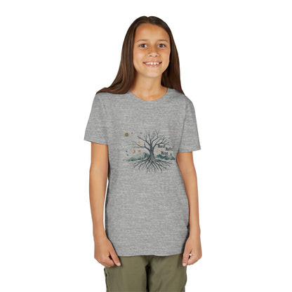 Rest. Reflect. Rise. Kids Solstice Shirt | Mindful Winter Tee for Children | Positive Message Youth T-Shirt - You're My Kind of Weird