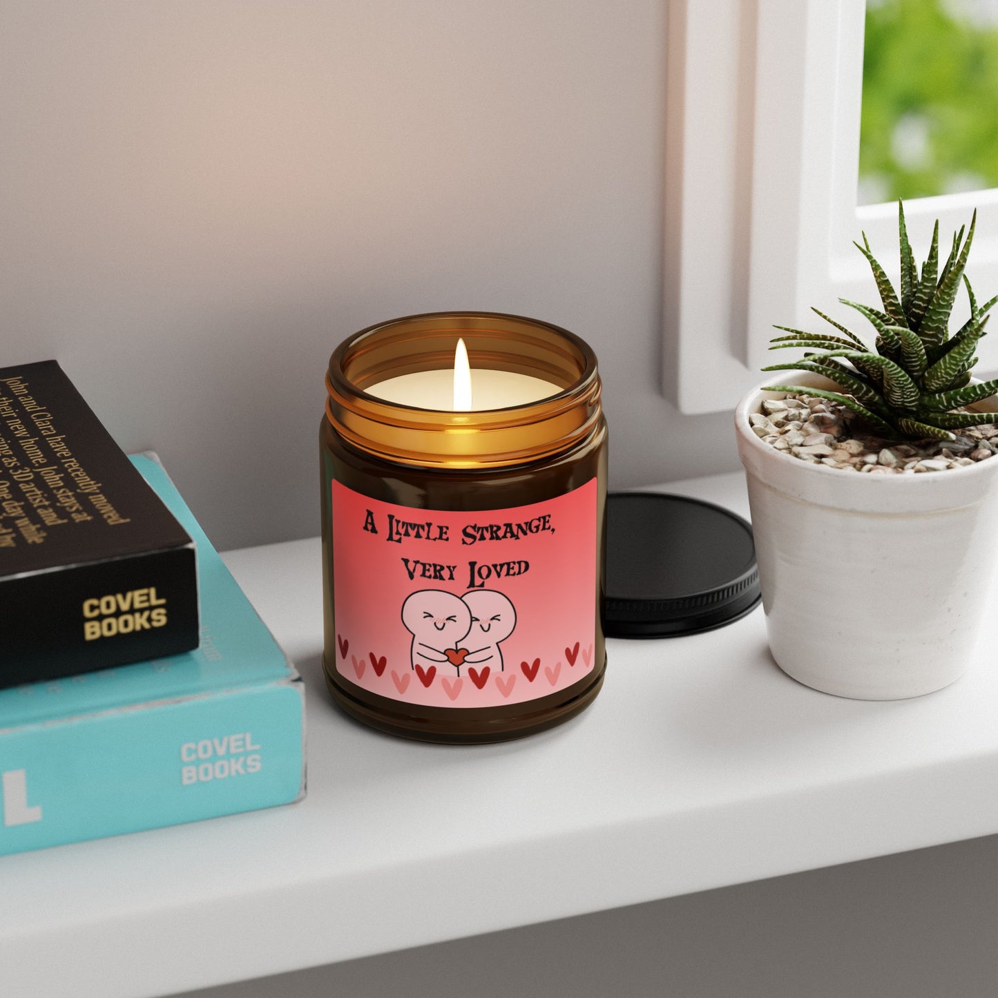 A Little Strange, Very Loved Candle | Soy Candle in Amber Jar - You're My Kind of Weird