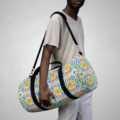 Dopamine Mediterranean Tile Duffle Bag | Colorful Travel Gym Bag - You're My Kind of Weird