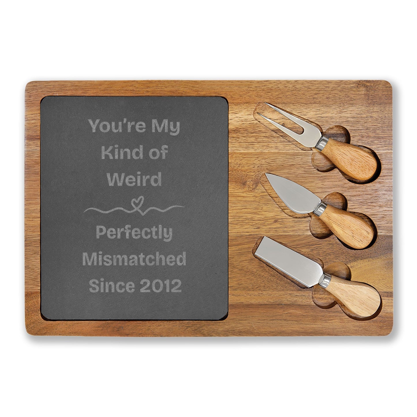 You're My Kind of Weird Personalized Charcuterie Board | Engraved Slate Paddle - You're My Kind of Weird