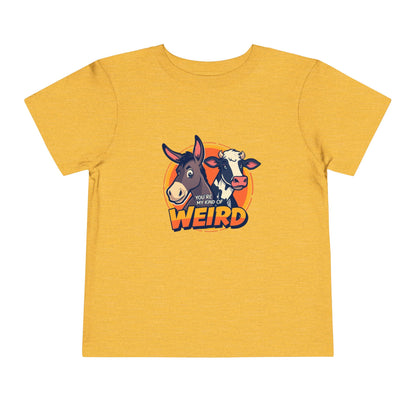 Whimsical Toddler Tee - 'You're Weird' Cute Animal Design, Fun Kids Shirt, Birthday Gift, Playdate Apparel, Funny Toddler Clothing