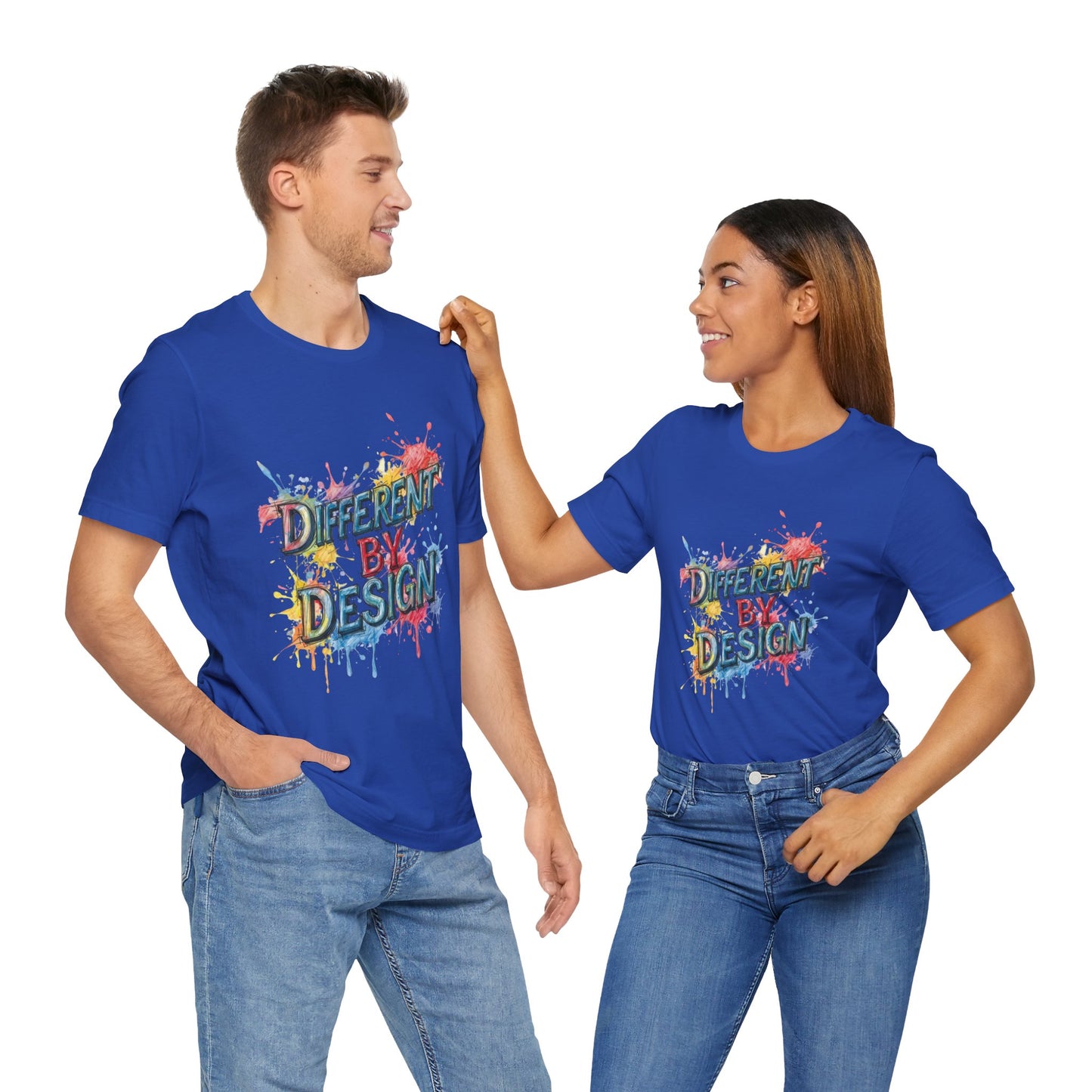 Colorful Different by Design Unisex Tee, Inspirational T-Shirt, Unique Gift for Artists, Creative Expression Apparel, Everyday Wear