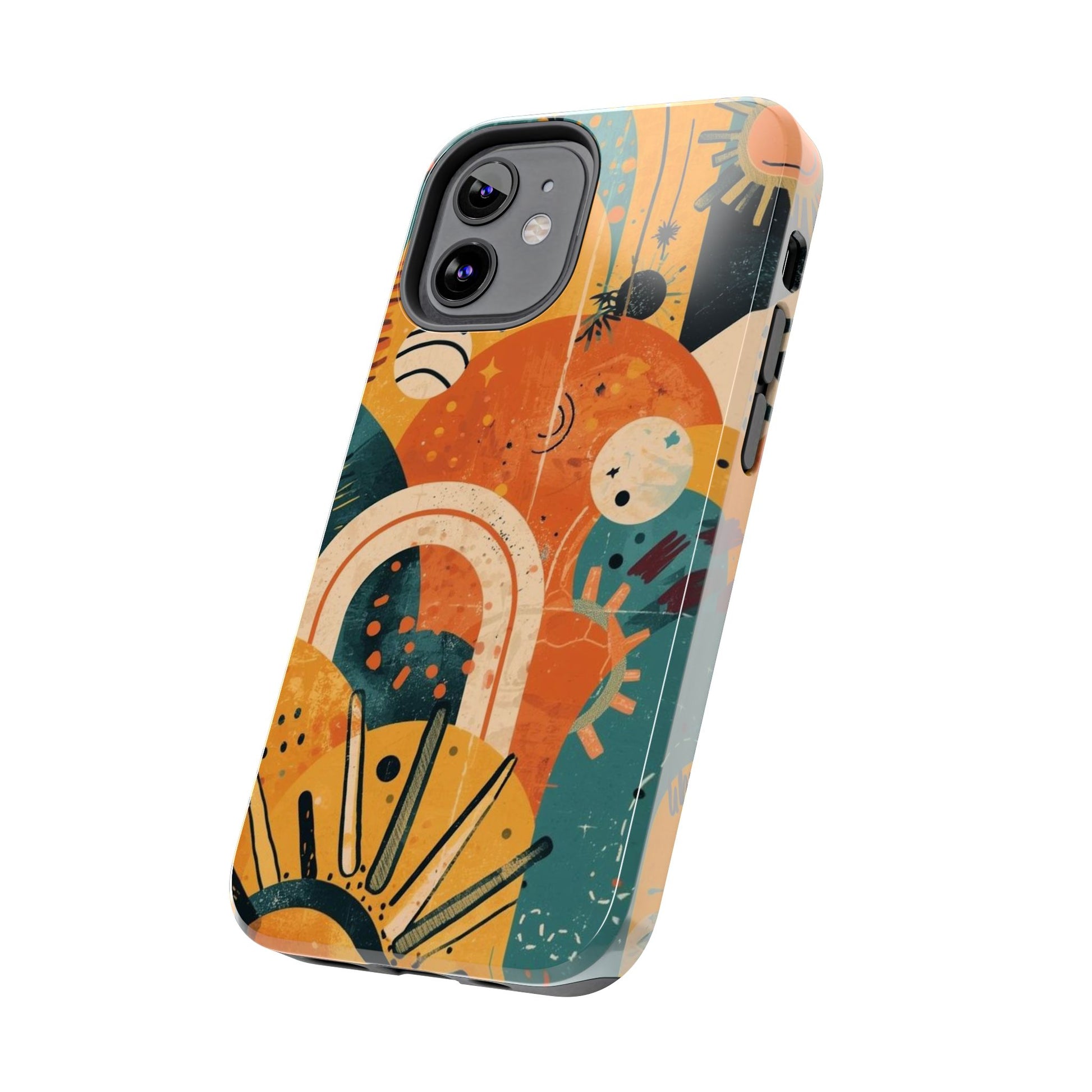 Dopamine Abstract Retro Sun and Moon iPhone Case | Tough Phone Cases - You're My Kind of Weird