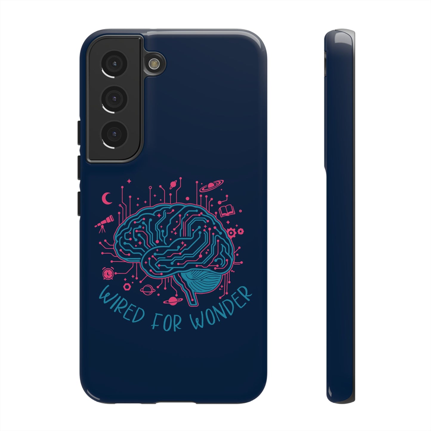 "Wired for Wonder" Brain Tech Design Samsung Galaxy Phone Case - You're My Kind of Weird