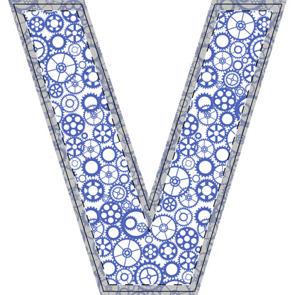 Freestanding Blue Gear Wooden Letters & Shapes - You're My Kind of Weird