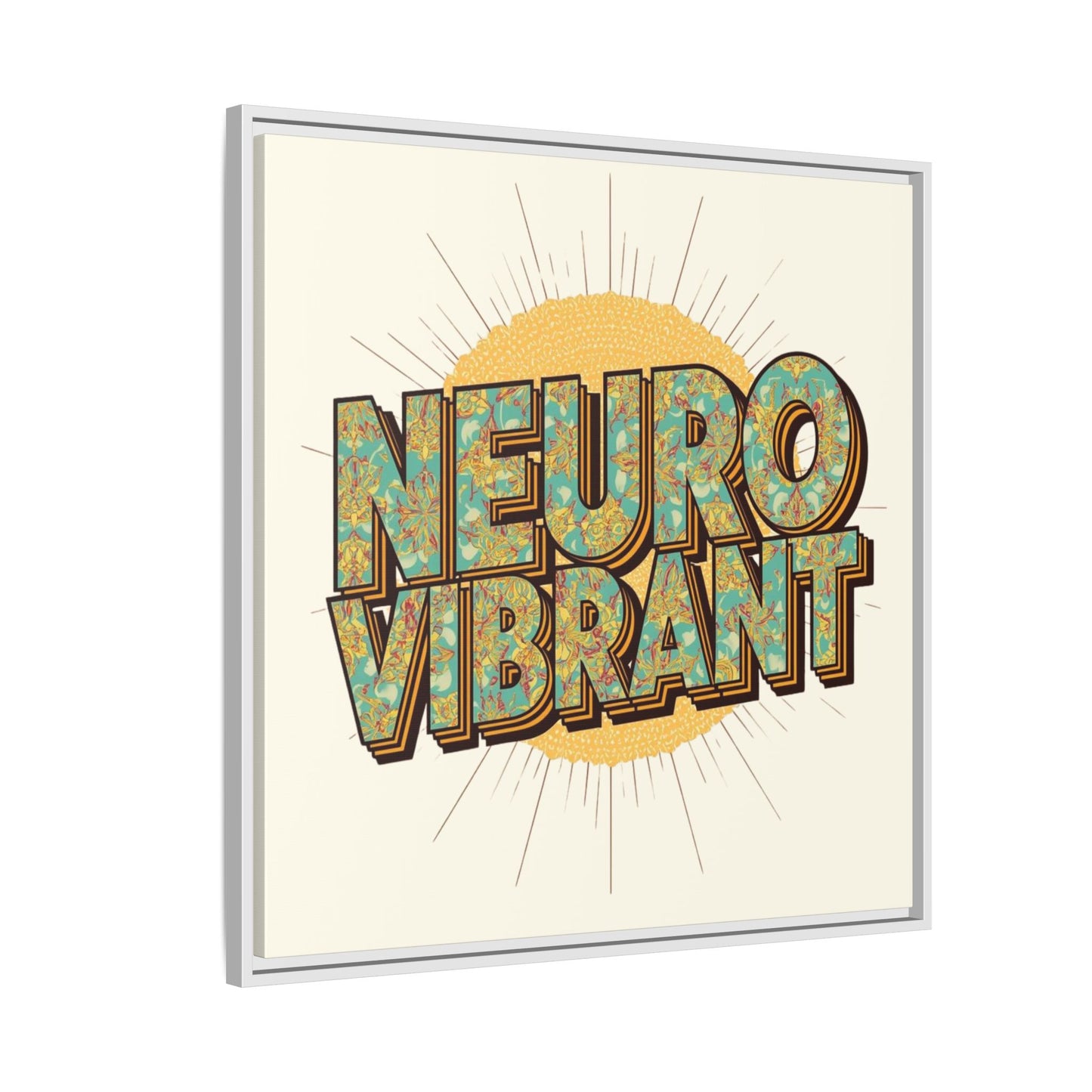 Neuro Vibrant Framed Canvas Art — Colorful Retro Wall Print - You're My Kind of Weird