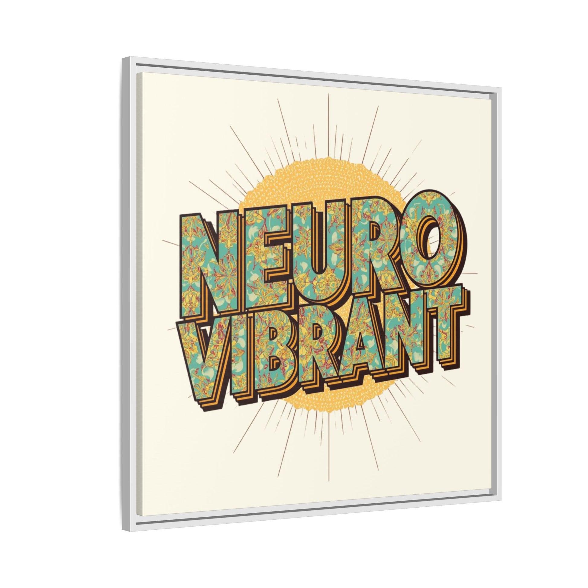 Neuro Vibrant Framed Canvas Art — Colorful Retro Wall Print - You're My Kind of Weird