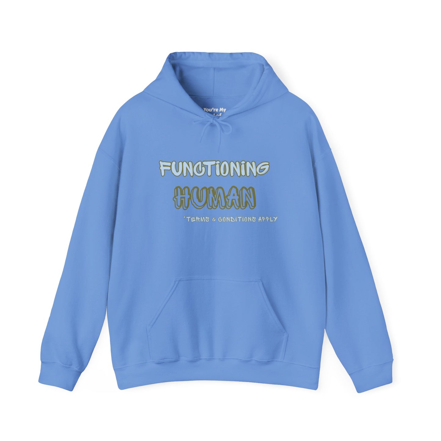 "Functioning Human" Unisex College Hoodie, Funny Sweatshirt, Campus Apparel, Perfect Gift for Students, College Life, Cozy Hoodie