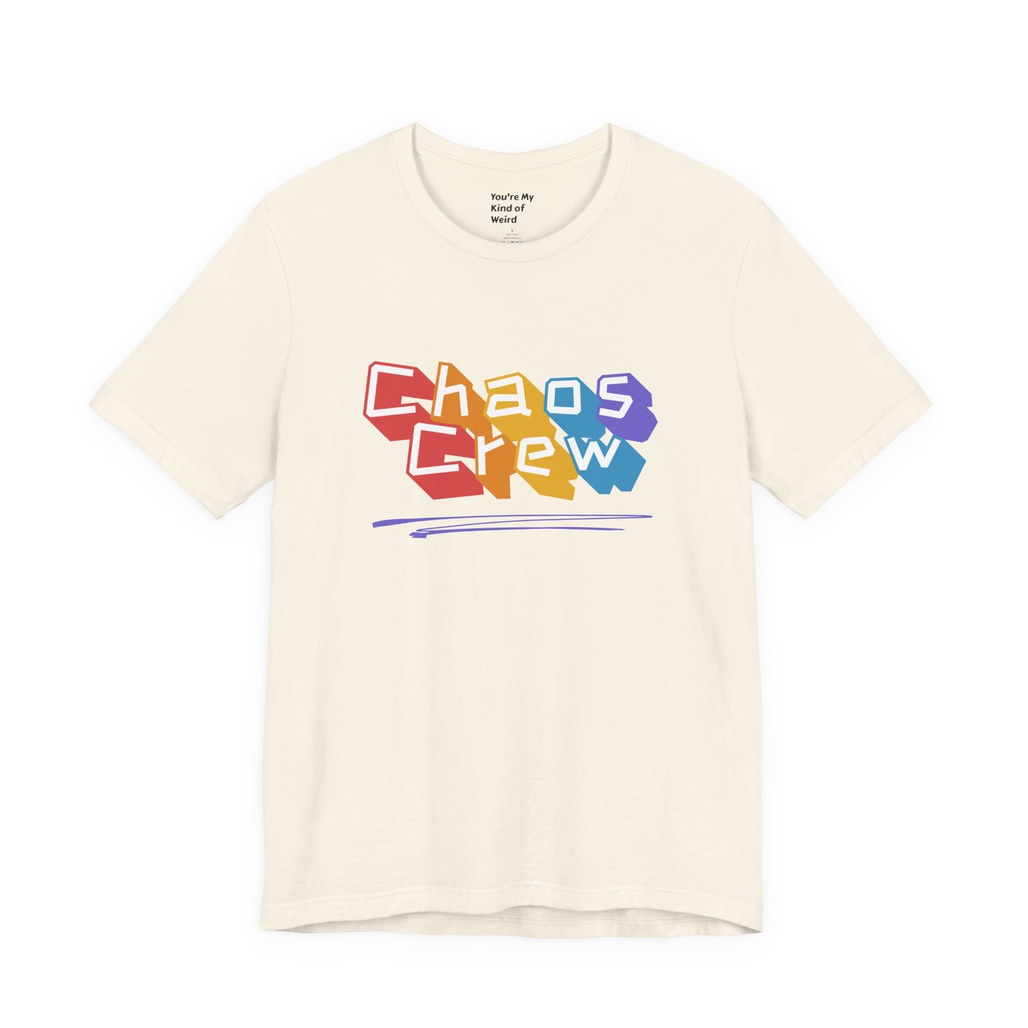 Chaos Crew Tee — Colorful Retro Graffiti Graphic T-Shirt - You're My Kind of Weird