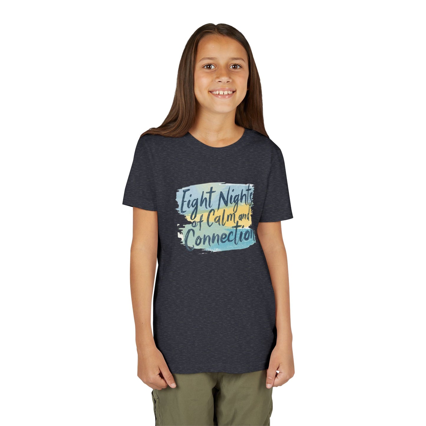 Eight Nights of Calm and Connection Kids Hanukkah Shirt | Mindful Holiday Tee for Children | Soft Youth Hanukkah Gift - You're My Kind of Weird