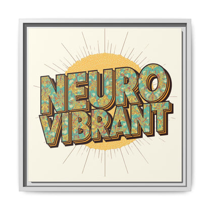 Neuro Vibrant Framed Canvas Art — Colorful Retro Wall Print - You're My Kind of Weird
