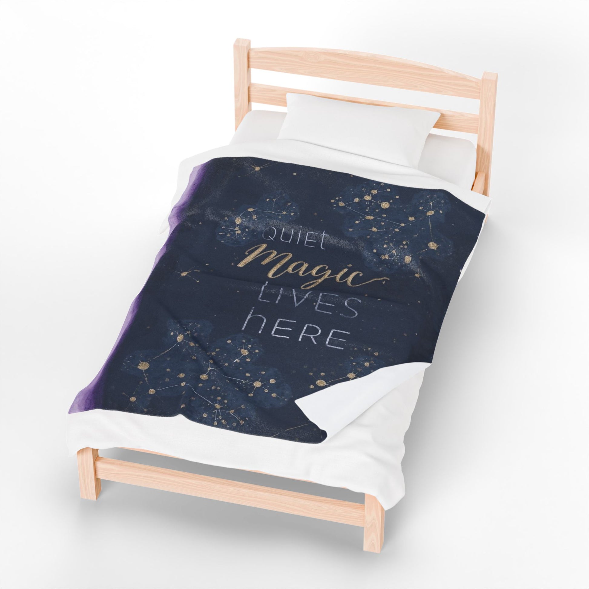 Quiet Magic Lives Here Plush Blanket – Cozy Celestial Throw for Neurodivergent Calm - You're My Kind of Weird