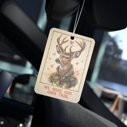 Deer Camouflage 'We Make Our Own Trail' Car Air Freshener — Rustic Outdoors Scent - You're My Kind of Weird