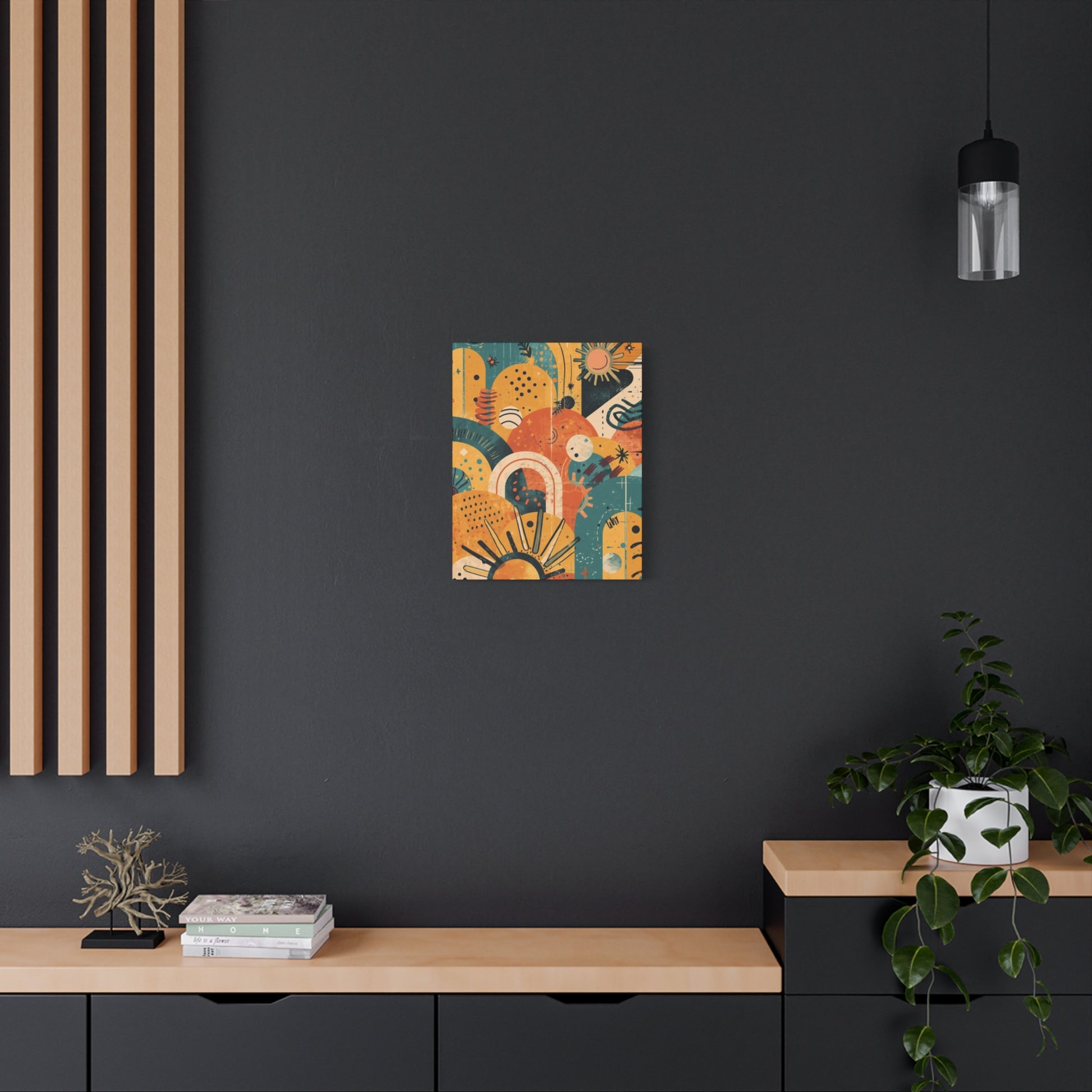 Dopamine Fun Abstract Retro Sunset Collage Canvas - You're My Kind of Weird