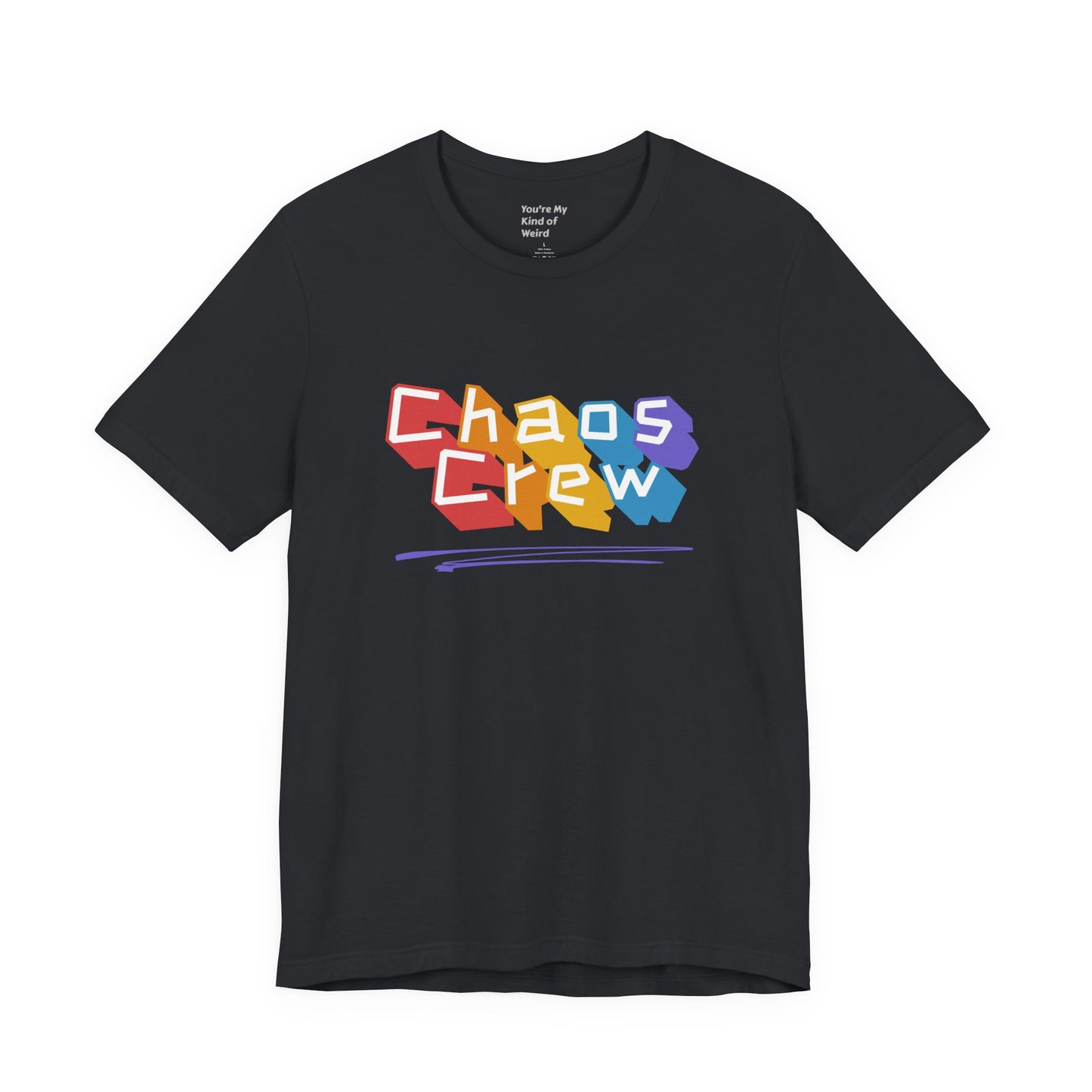 Chaos Crew Tee — Colorful Retro Graffiti Graphic T-Shirt - You're My Kind of Weird