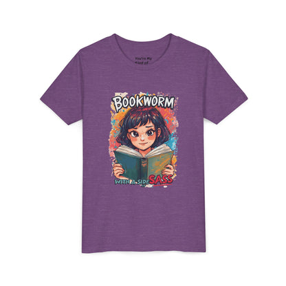 Kids Bookworm Sass Tee, Fun T-Shirt for Young Readers, Gift for Book Lovers, Back to School Apparel, Cute Kid's Graphic Tee