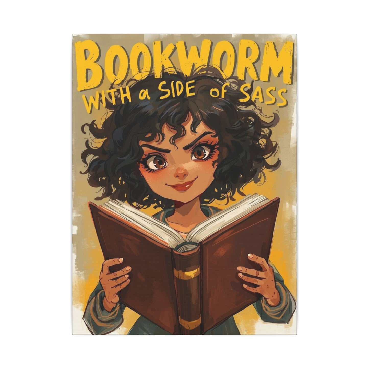 Bookworm Canvas Art | Reading Decor for Book Lovers, Wall Art for Kids, Unique Gift for Readers, Educational Wall Decor, Literary Gift