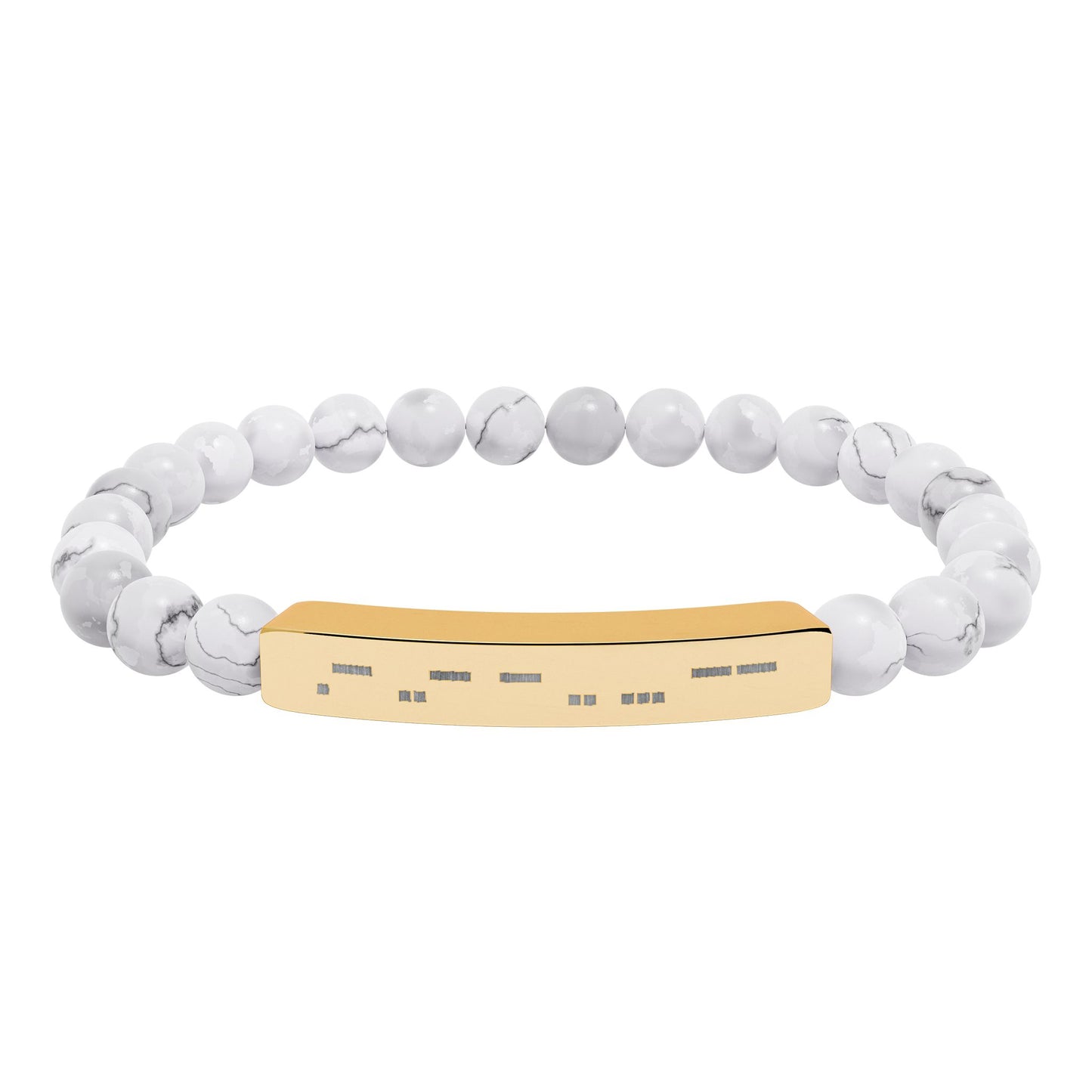 Autism Morse Code Bracelet | Minimalist Neurodiverse Jewelry | Natural Stone Beaded Bracelet - You're My Kind of Weird