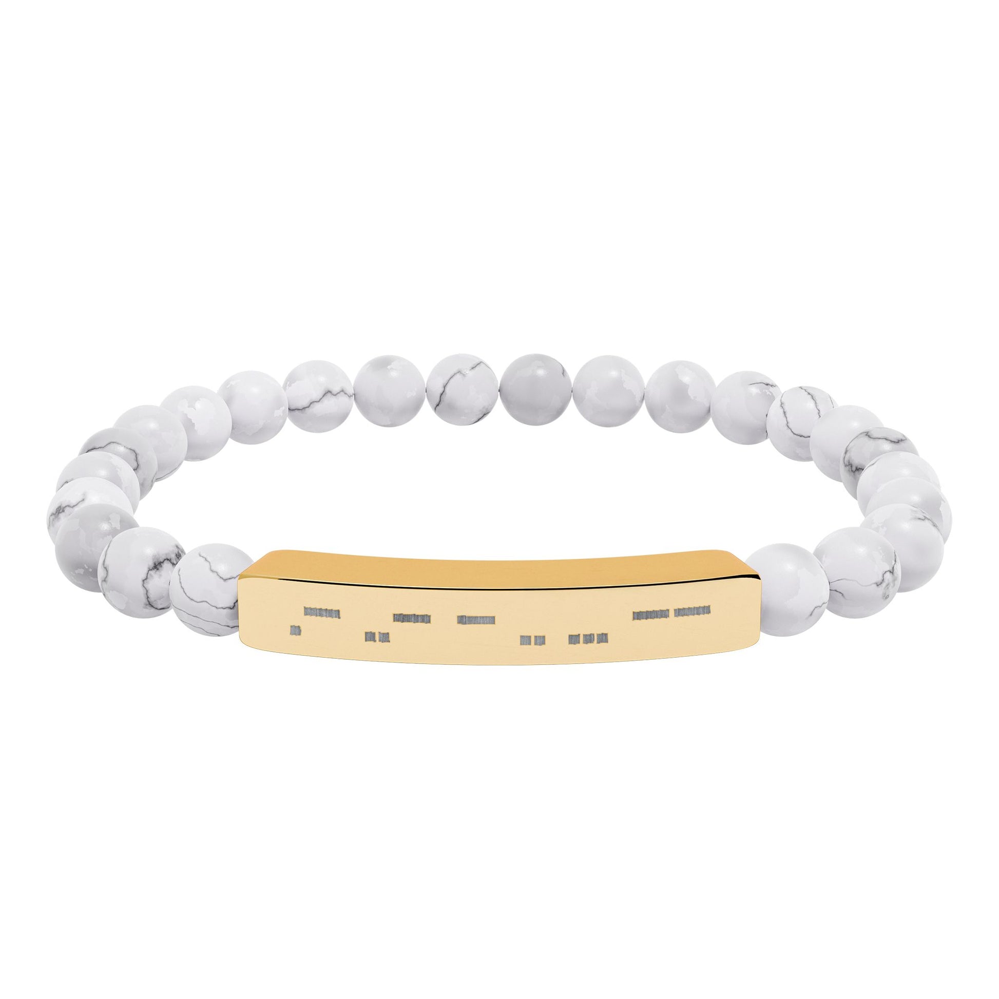 Autism Morse Code Bracelet | Minimalist Neurodiverse Jewelry | Natural Stone Beaded Bracelet - You're My Kind of Weird