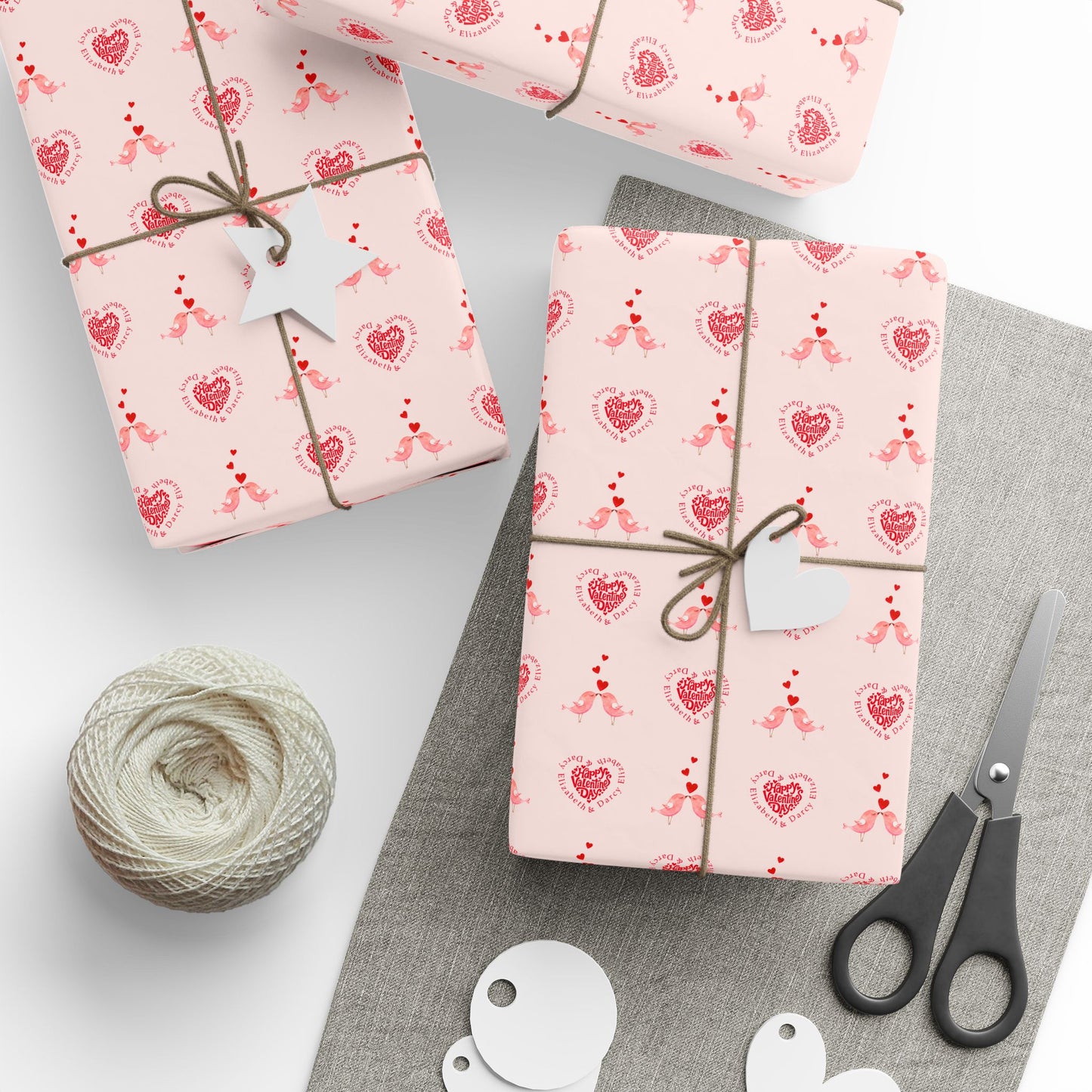 Customize Valentine Pink Heart Wrapping Paper Roll - You're My Kind of Weird