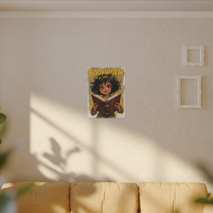 Bookworm Canvas Art | Reading Decor for Book Lovers, Wall Art for Kids, Unique Gift for Readers, Educational Wall Decor, Literary Gift