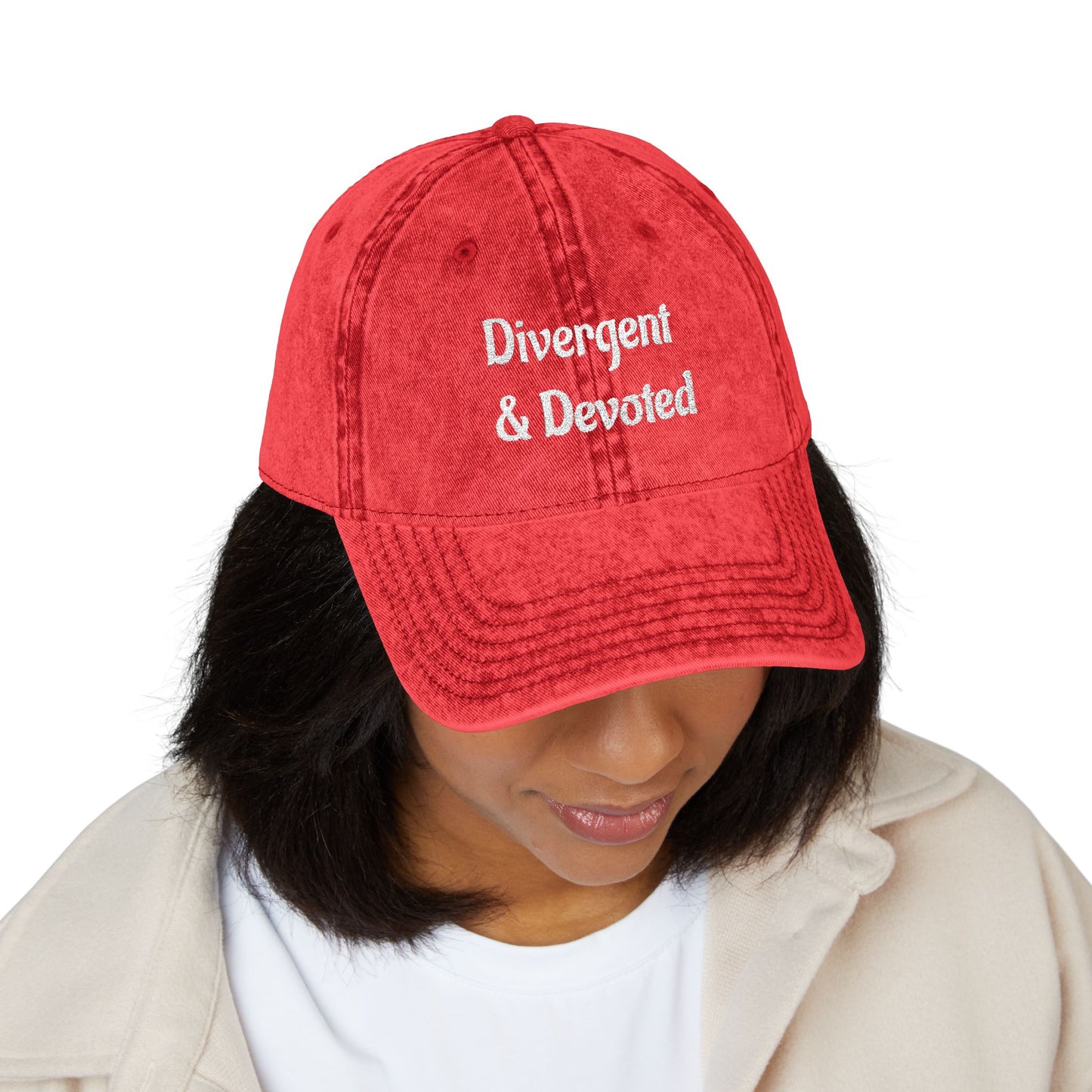 Divergent & Devoted Cap | Vintage Embroidered Hat - You're My Kind of Weird