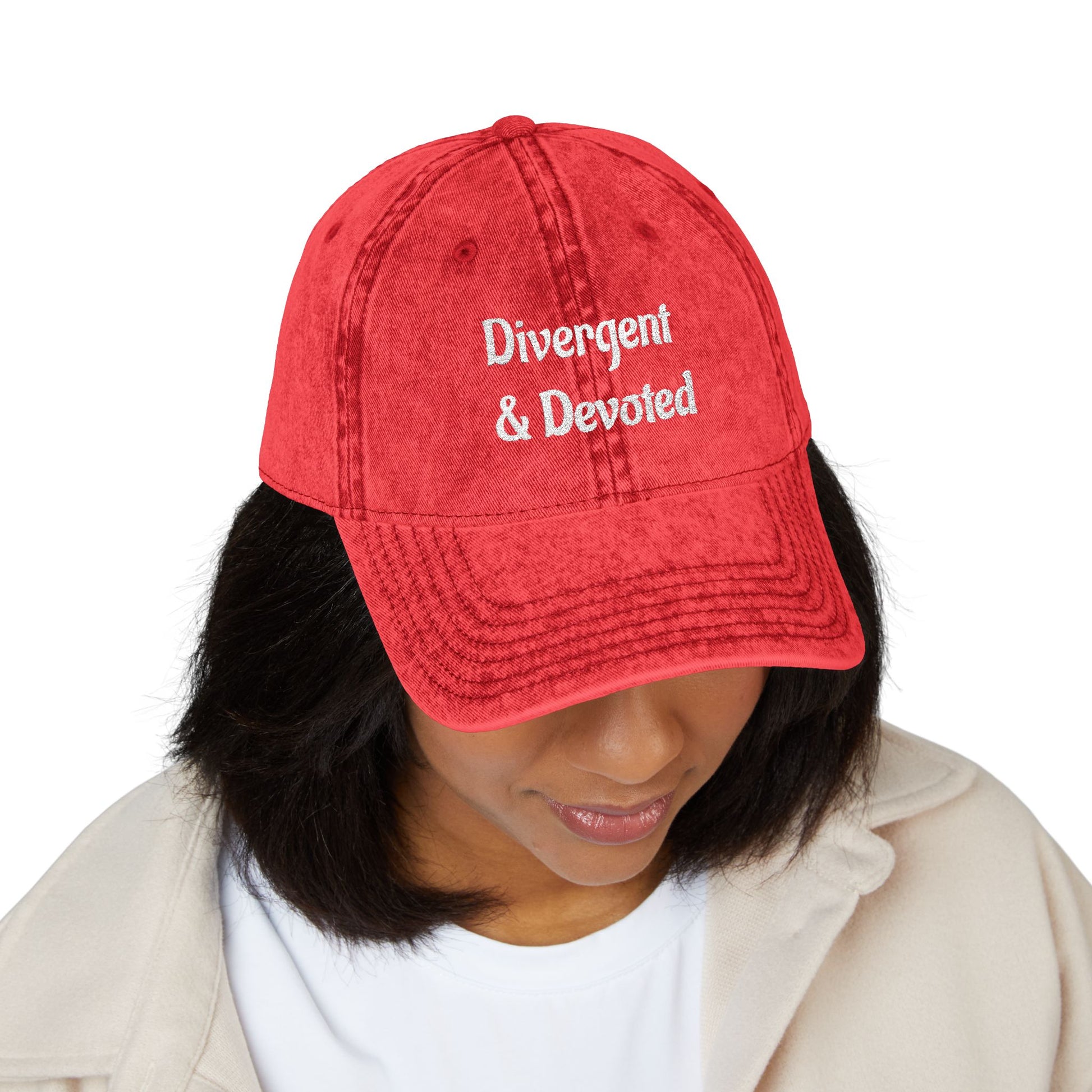 Divergent & Devoted Cap | Vintage Embroidered Hat - You're My Kind of Weird