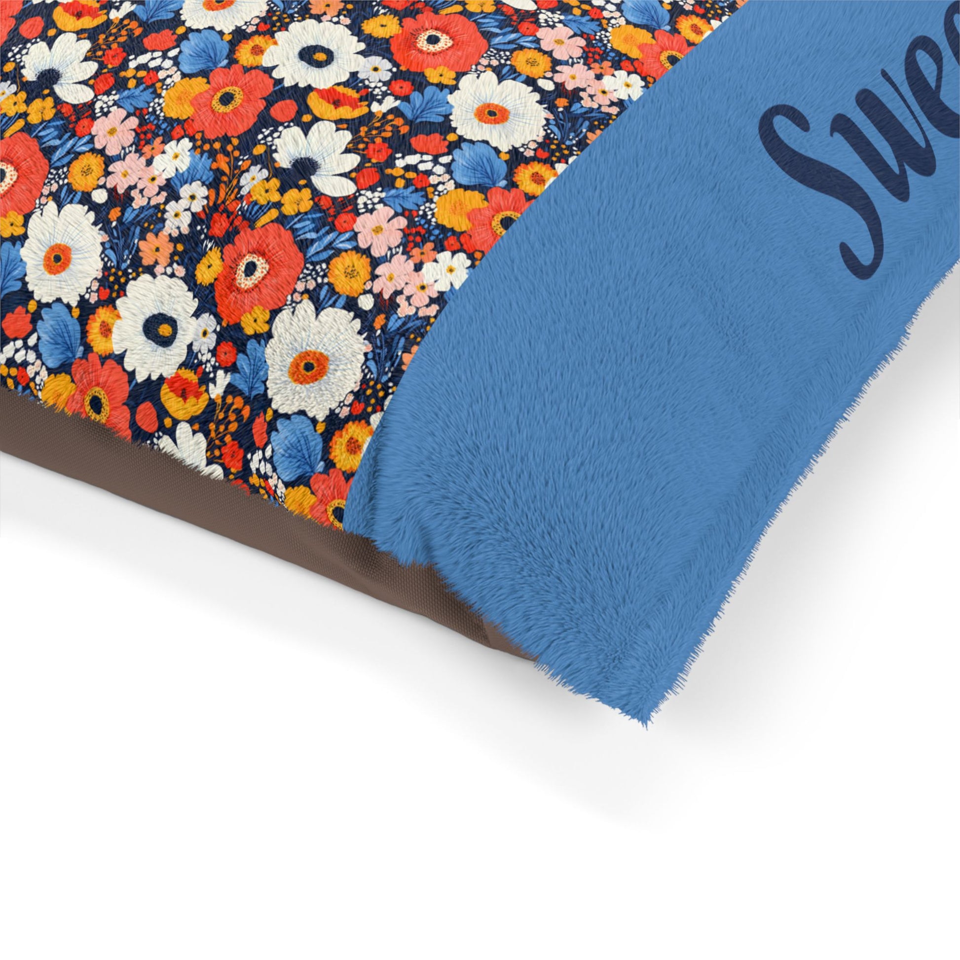 Personalized Floral Pet Bed with Name | Custom Dog Bed or Cat Bed - You're My Kind of Weird