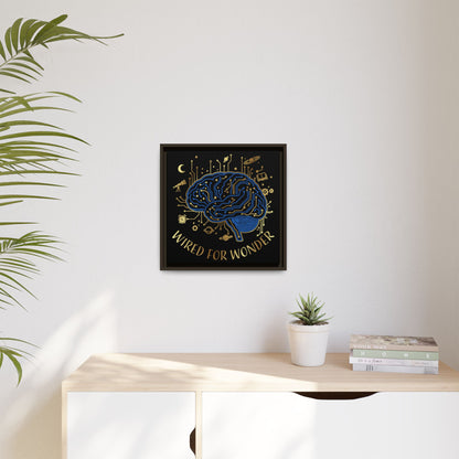 Framed Matte Canvas - "Wired for Wonder" Brain Art - You're My Kind of Weird