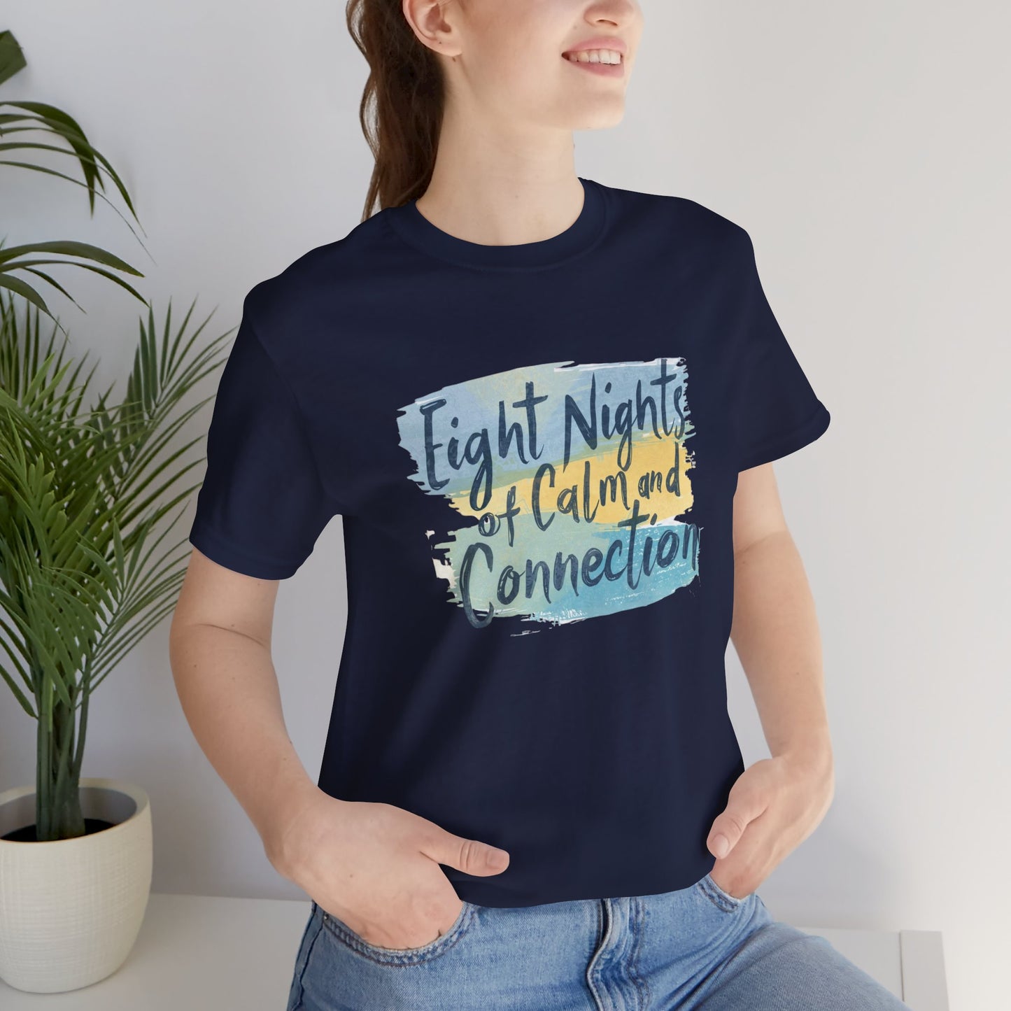 Eight Nights of Calm and Connection Hanukkah Shirt | Mindful Holiday Tee | Jewish Festival of Lights Shirt - You're My Kind of Weird