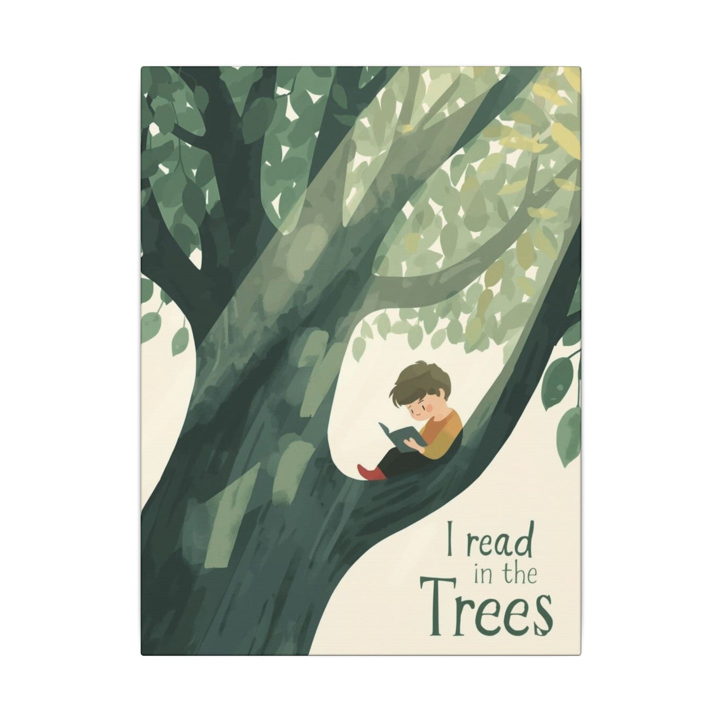 I read in the Trees Canvas Art | Reading Decor for Book Lovers, Wall Art for Kids, Unique Gift for Readers, Educational Wall Decor, Literary Gift - You're My Kind of Weird