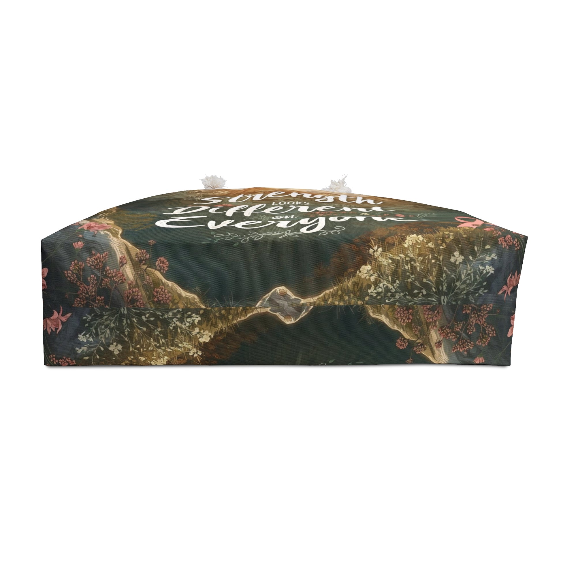 Weekender Bag — "Strength Looks Different on Everyone" Inspirational Breast Cancer Support Tote - You're My Kind of Weird