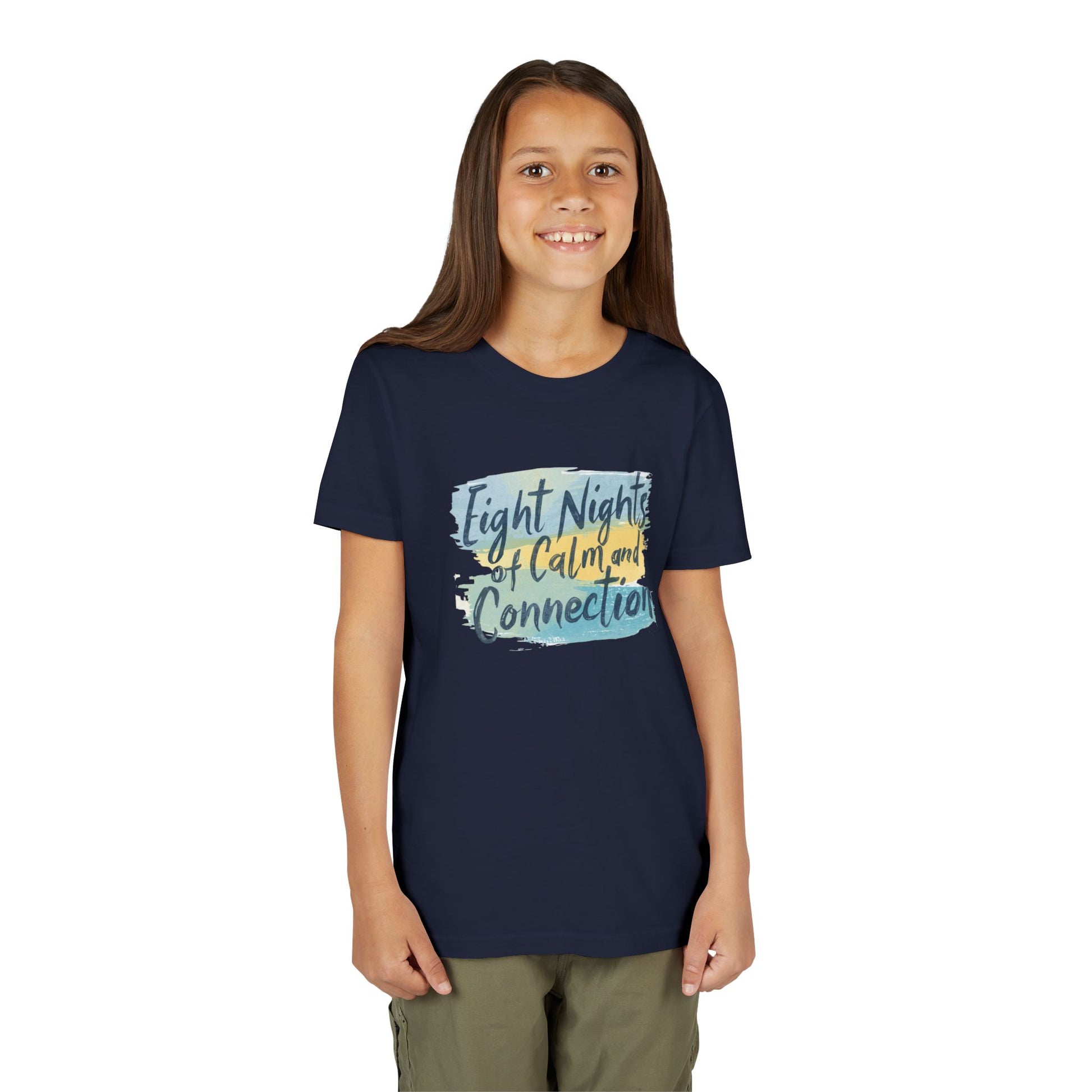Eight Nights of Calm and Connection Kids Hanukkah Shirt | Mindful Holiday Tee for Children | Soft Youth Hanukkah Gift - You're My Kind of Weird