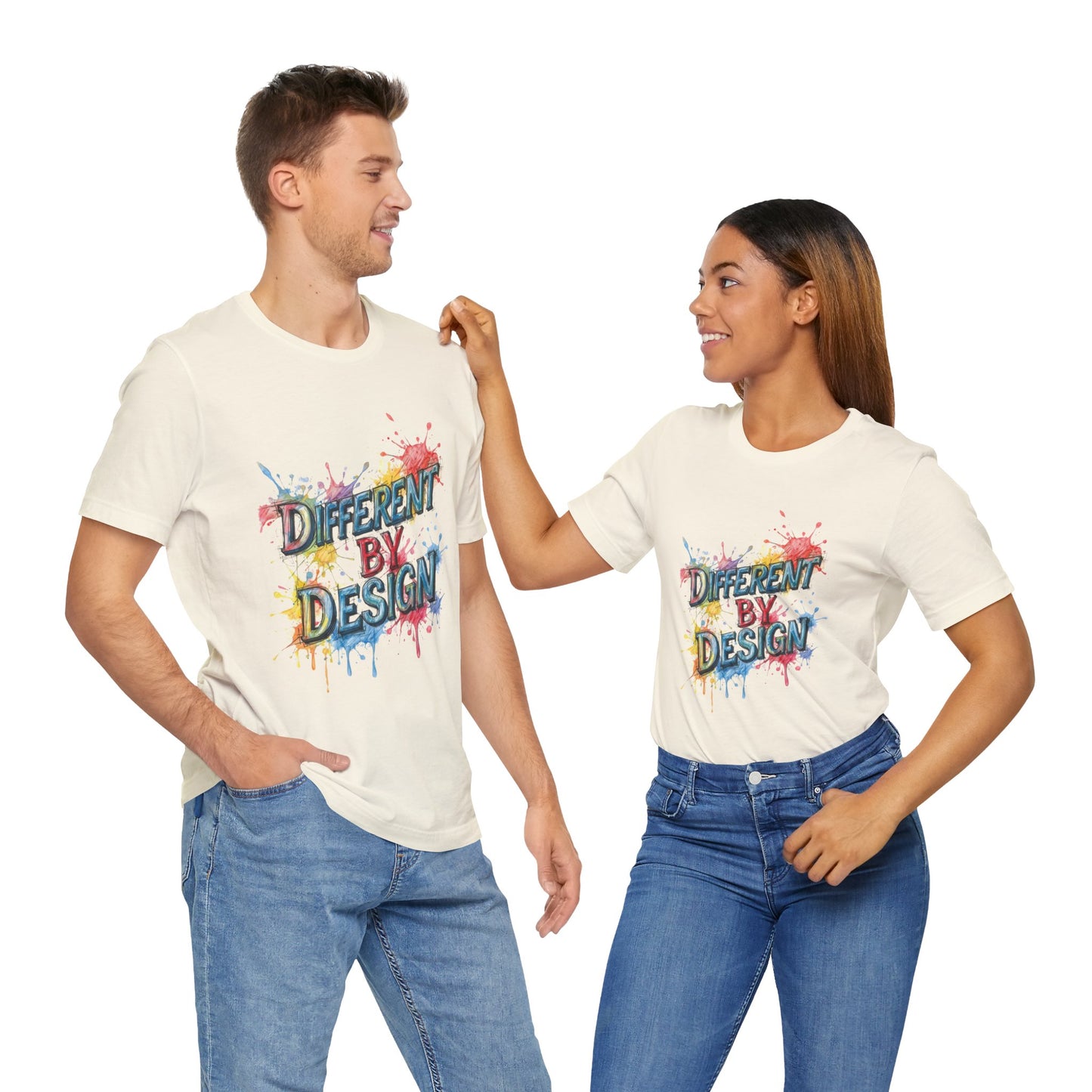 Colorful Different by Design Unisex Tee, Inspirational T-Shirt, Unique Gift for Artists, Creative Expression Apparel, Everyday Wear