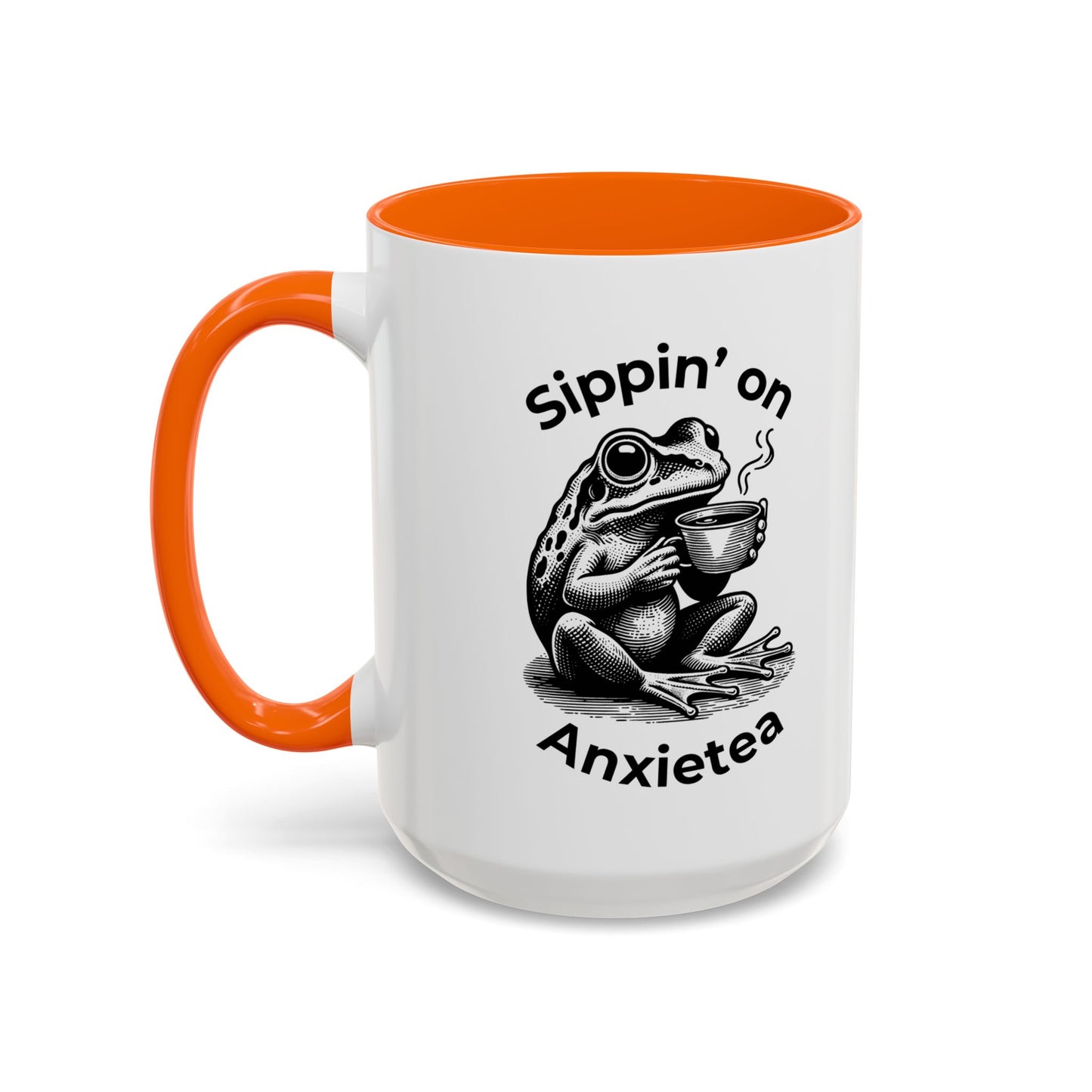 Sippin’ on Anxietea Frog Ceramic Mug (11/15oz) - You're My Kind of Weird
