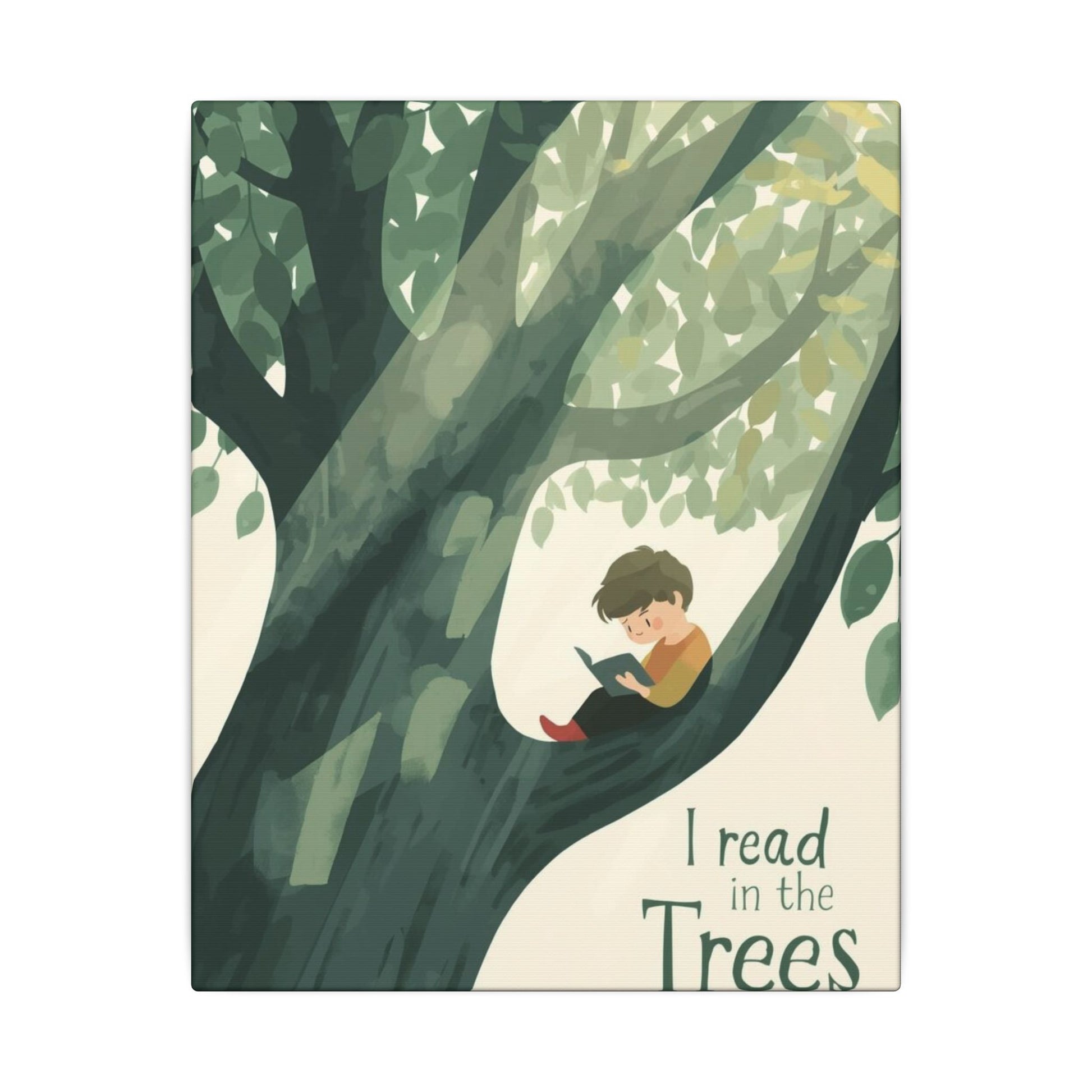 I read in the Trees Canvas Art | Reading Decor for Book Lovers, Wall Art for Kids, Unique Gift for Readers, Educational Wall Decor, Literary Gift - You're My Kind of Weird
