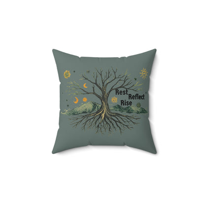 Solstice Nature - Inspired Decorative Pillow, Rest Reflect Rise Cushion - You're My Kind of Weird