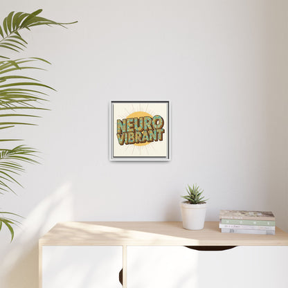 Neuro Vibrant Framed Canvas Art — Colorful Retro Wall Print - You're My Kind of Weird