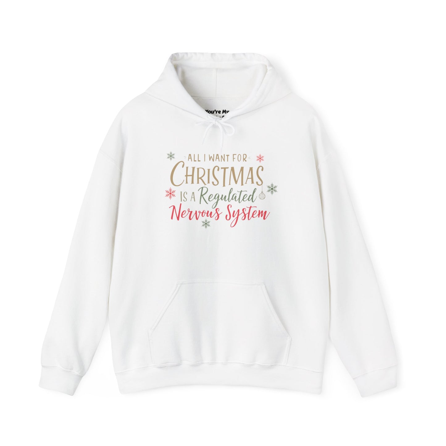 All I Want for Christmas Is a Regulated Nervous System Hoodie | Cozy Holiday Sweatshirt - You're My Kind of Weird
