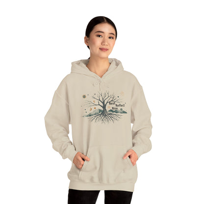 Rest. Reflect. Rise. Hoodie | Cozy Winter Solstice Sweatshirt - You're My Kind of Weird