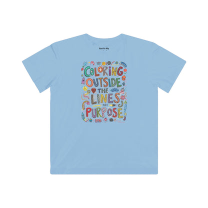 Coloring Outside the Lines Kids Fine Jersey Tee, Fun Shirt for Creative Kids, Art Inspired Tee, Gift for Young Artists, Playful Graphic Tee