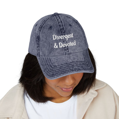 Divergent & Devoted Cap | Vintage Embroidered Hat - You're My Kind of Weird
