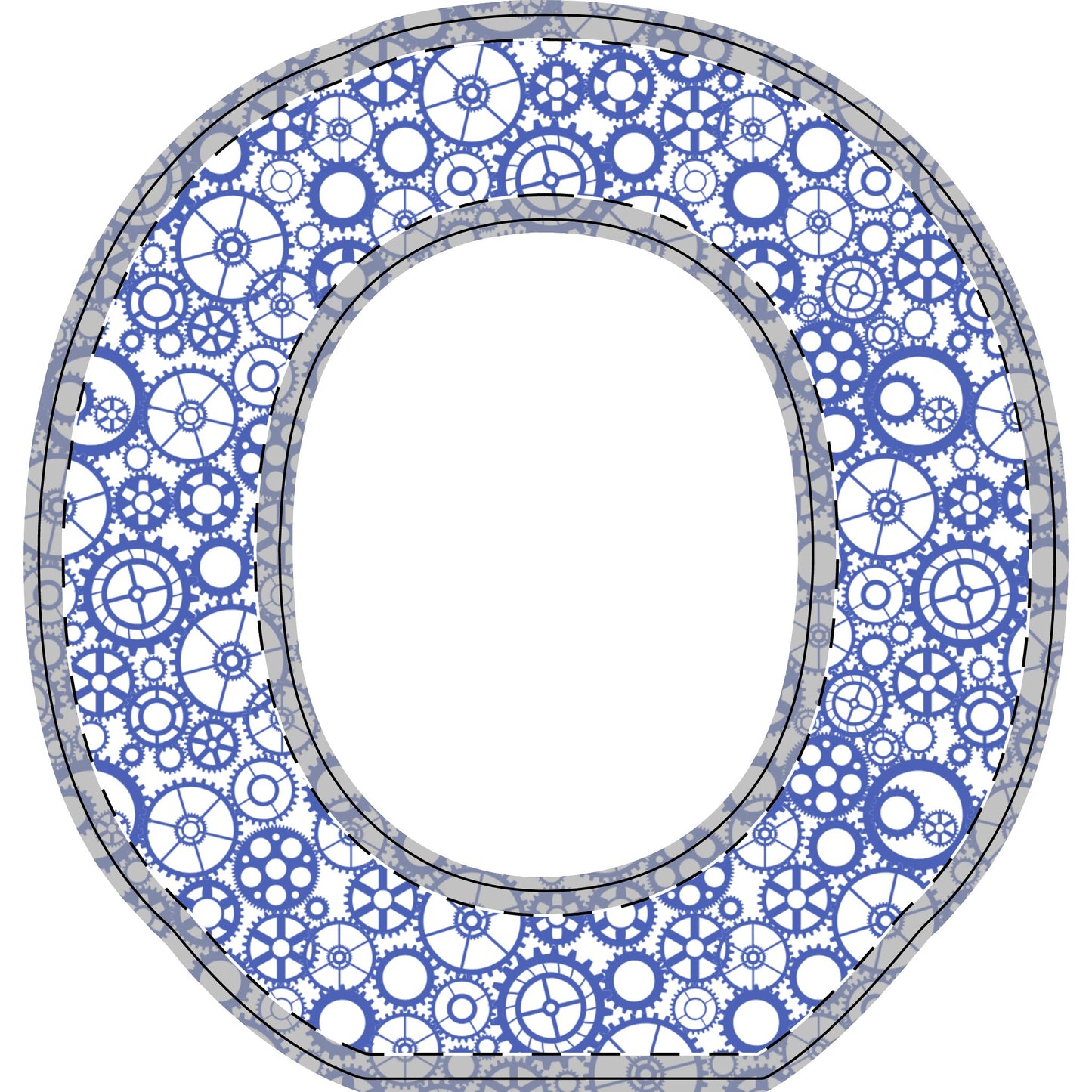 Freestanding Blue Gear Wooden Letters & Shapes - You're My Kind of Weird