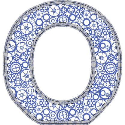Freestanding Blue Gear Wooden Letters & Shapes - You're My Kind of Weird