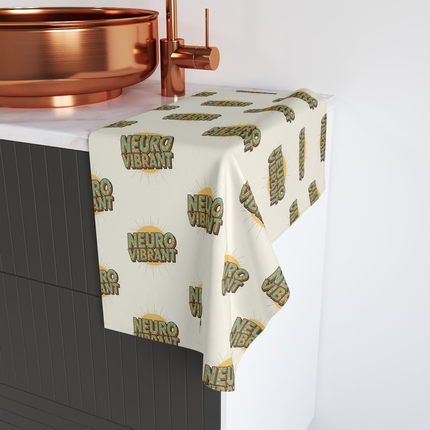 NeuroVibrant Patterned Hand Towel – Kitchen & Bath Accent - You're My Kind of Weird