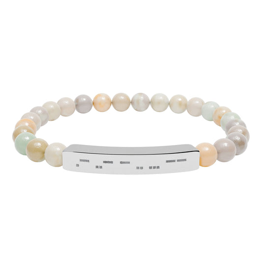 Autism Morse Code Bracelet | Minimalist Neurodiverse Jewelry | Natural Stone Beaded Bracelet - You're My Kind of Weird