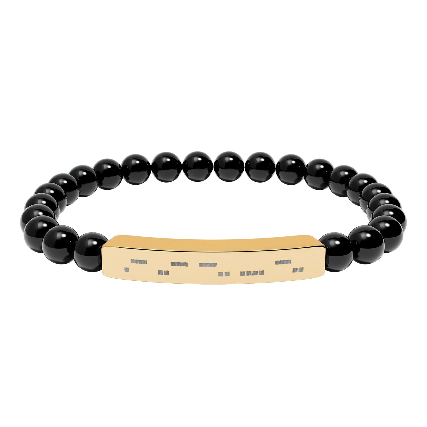 AuDHD Morse Code Bracelet | Natural Stone Stretch Bracelet | Neurodiverse Jewelry - You're My Kind of Weird