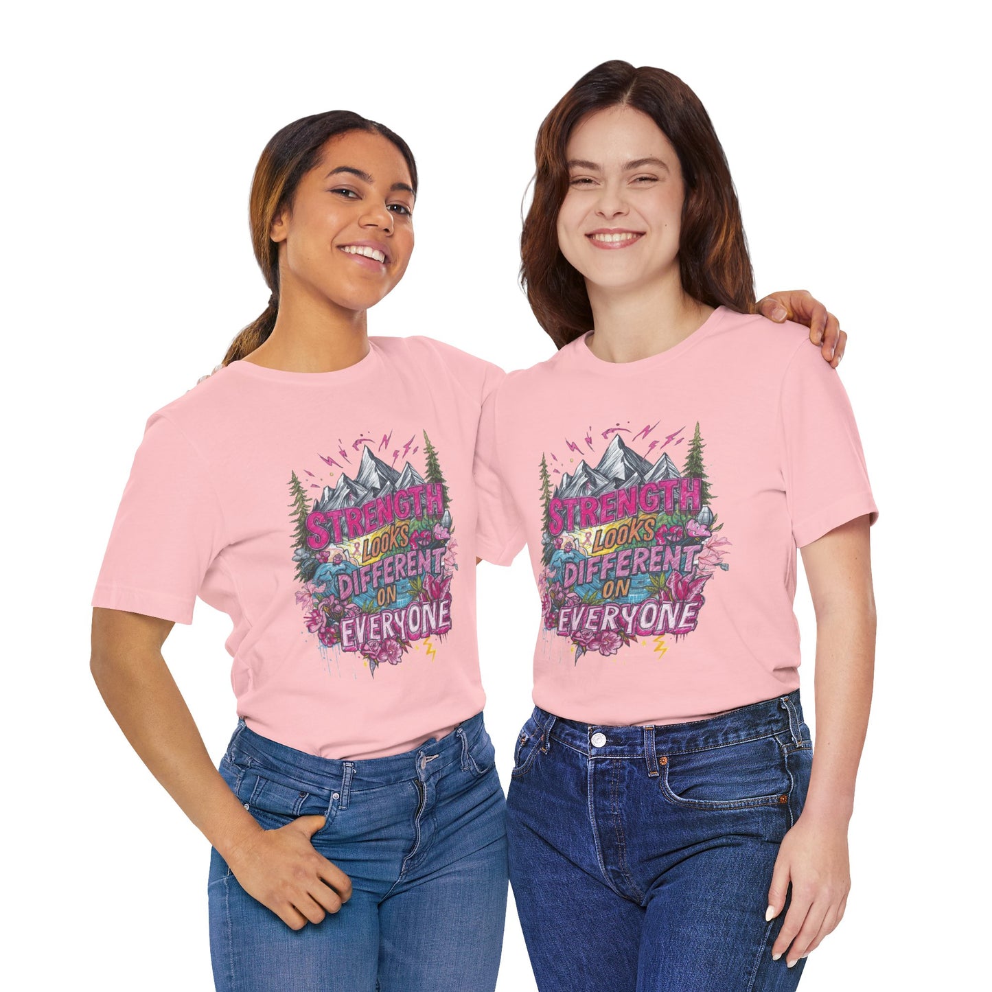 Strength Looks Different Mountainscape Unisex Shirt - You're My Kind of Weird T-Shirt