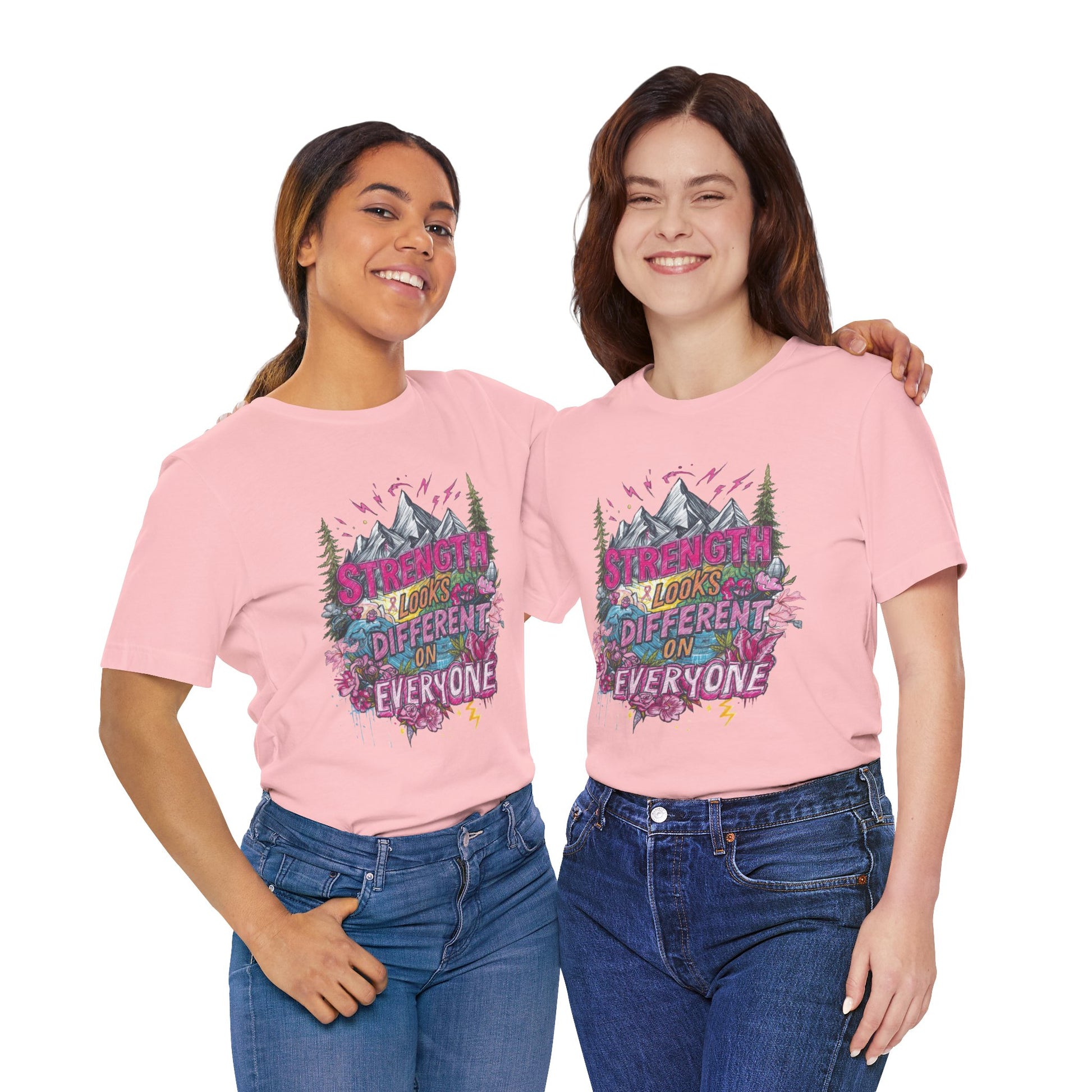 Strength Looks Different Mountainscape Unisex Shirt - You're My Kind of Weird T-Shirt